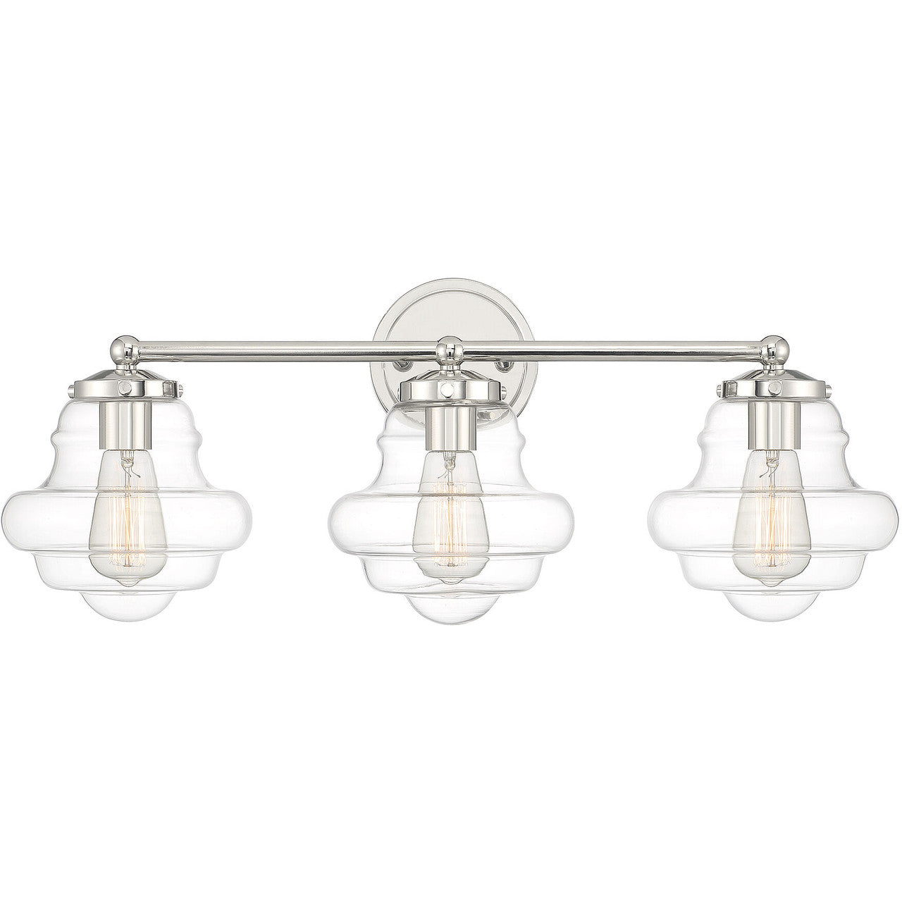 Meridian Lite Trends 3-Light Bathroom Vanity Light in Polished Nickel M80073PN