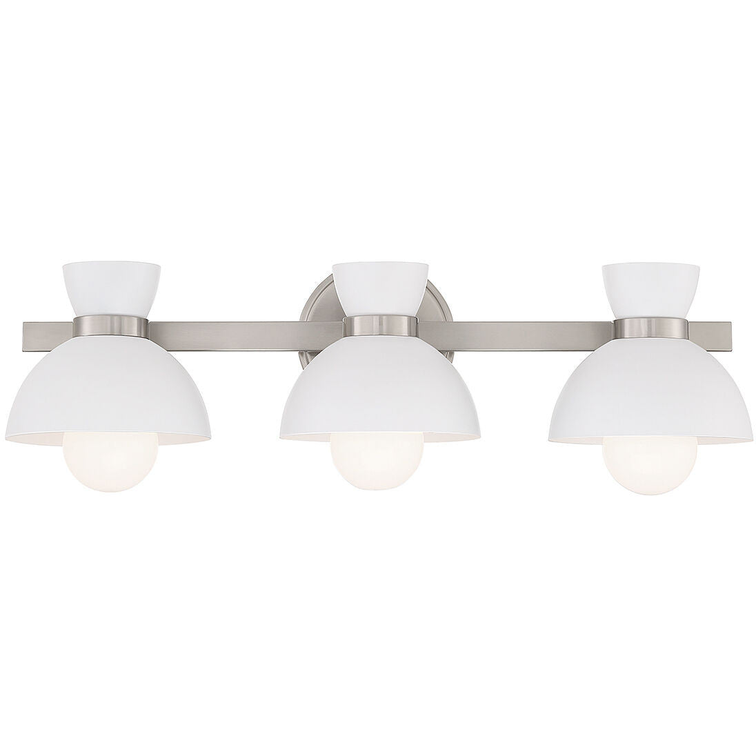 Meridian Lite Trends 3-Light Bathroom Vanity Light in Brushed Nickel M80075BN