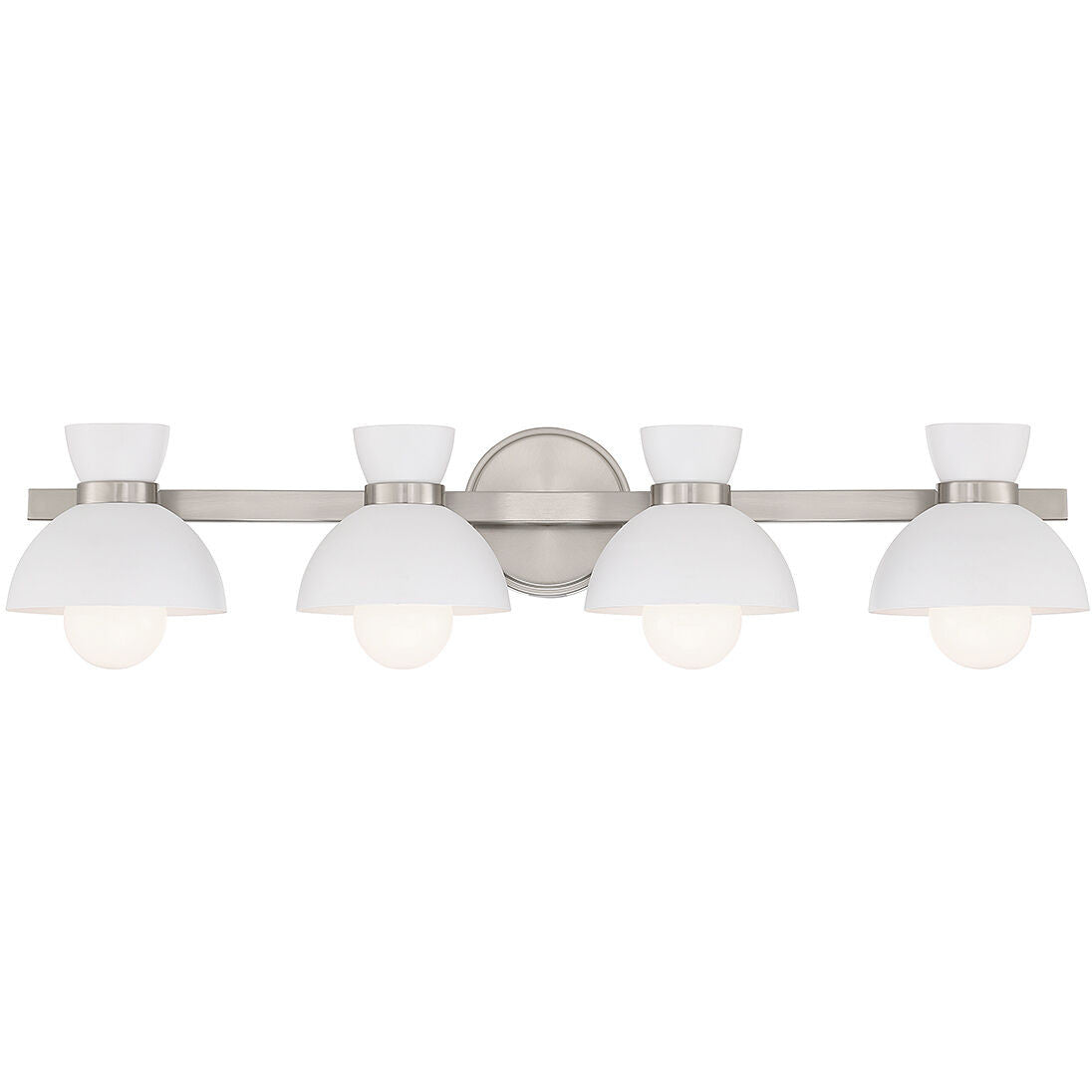 Meridian Lite Trends 4-Light Bathroom Vanity Light in Brushed Nickel M80076BN