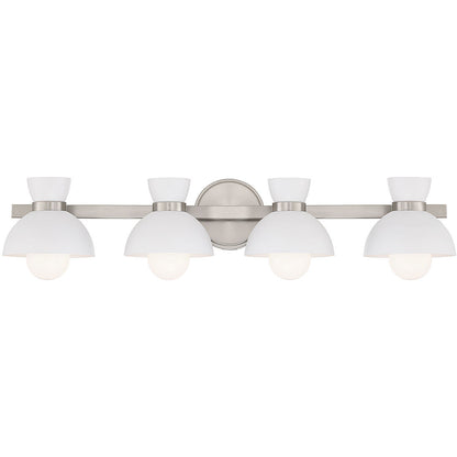 Meridian Lite Trends 4-Light Bathroom Vanity Light in Brushed Nickel M80076BN