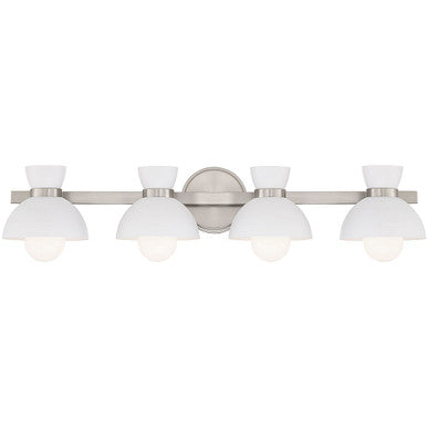 Meridian Lite Trends 4-Light Bathroom Vanity Light in Brushed Nickel M80076BN