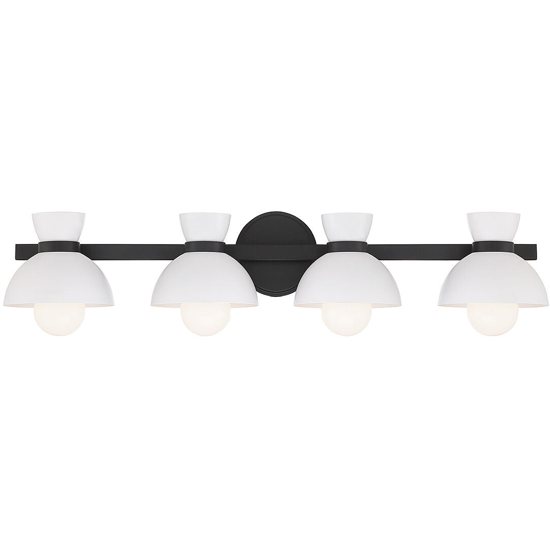 Meridian Lite Trends 4-Light Bathroom Vanity Light in Matte Black M80076MBK