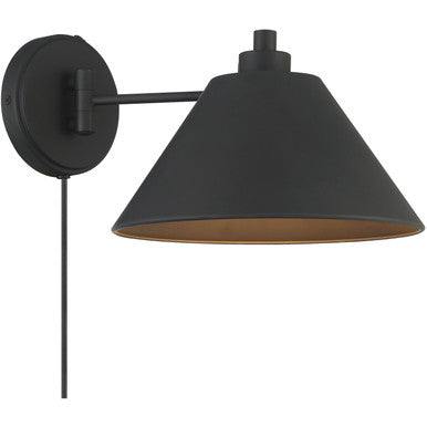 Meridian Lite Trends 1-Light Wall Sconce in Matte Black M90086MBK