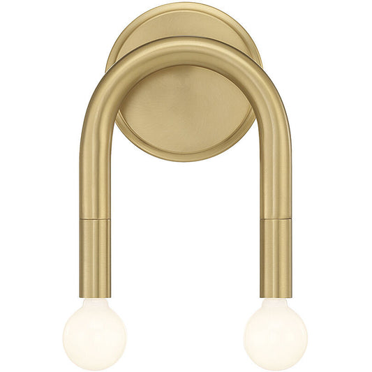 Meridian Lite Trends 2-Light Wall Sconce in Natural Brass M90099NB