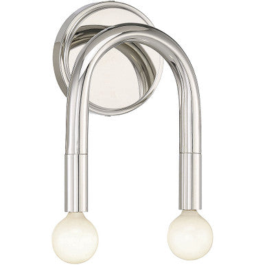 Meridian Lite Trends 2-Light Wall Sconce in Polished Nickel M90099PN