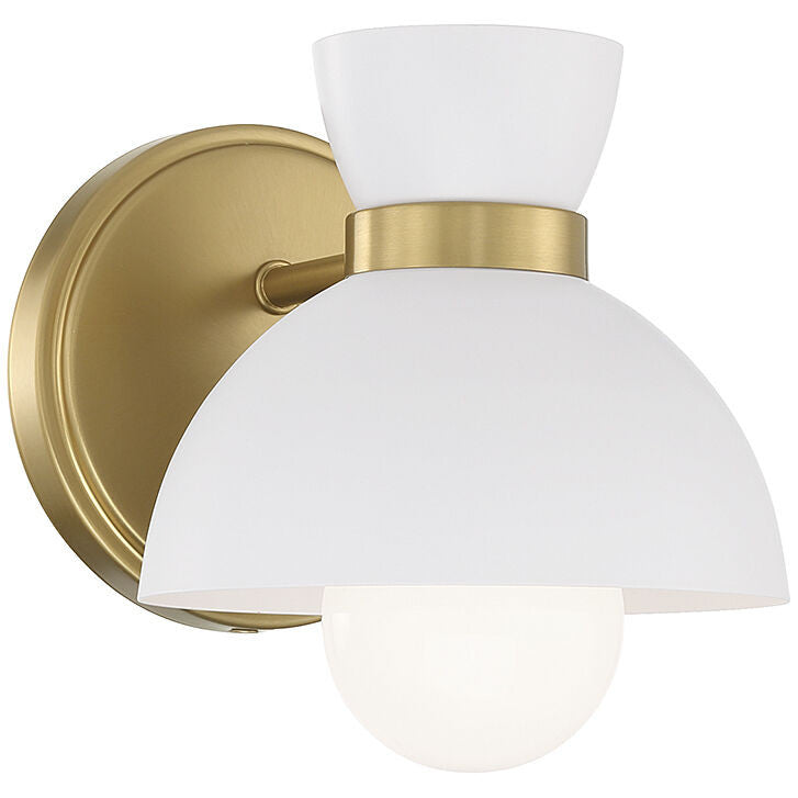 Meridian Lite Trends 1-Light Wall Sconce in Natural Brass M90101NB