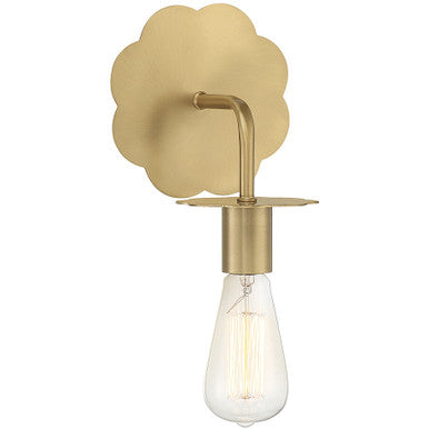 Meridian Lite Trends 1-Light Wall Sconce in Natural Brass M90104NB