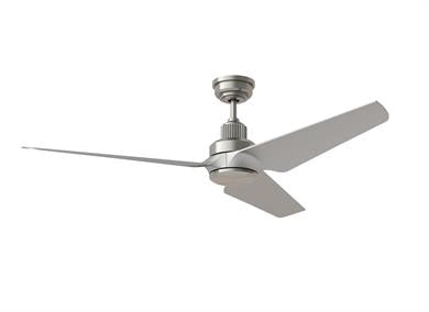 Visual Comfort Fan Ruhlmann 52" LED Ceiling Fan - Brushed Steel, Handheld Remote, 6-speed, Reverse and Dimmer, indoor/outdoor 3RULSM52BSD