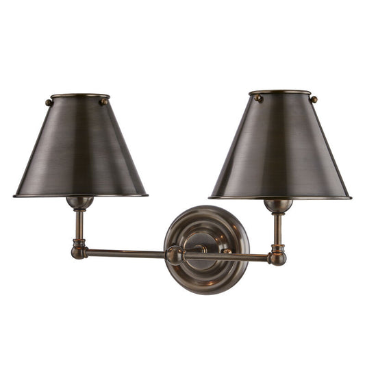 Hudson Valley Lighting Classic No.1 Wall Sconce in Distressed Bronze MDS102-DB-MS