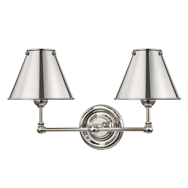 Hudson Valley Lighting Classic No.1 Wall Sconce in Polished Nickel MDS102-PN-MS