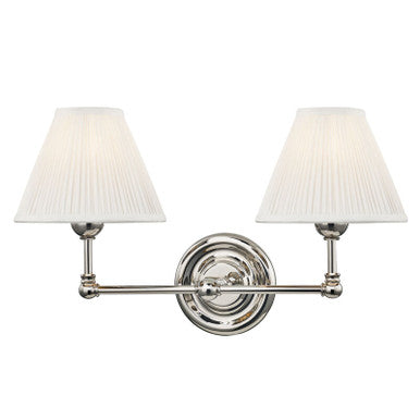 Hudson Valley Lighting Classic No.1 Wall Sconce in Polished Nickel MDS102-PN