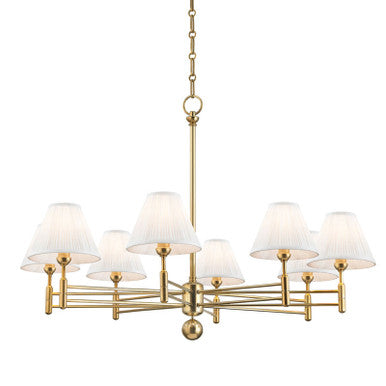 Hudson Valley Lighting Classic No.1 Chandelier in Aged Brass MDS106-AGB