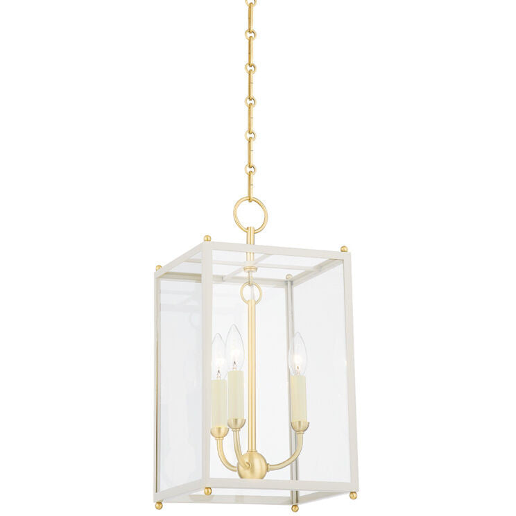 Hudson Valley Lighting Chaselton Lantern in Aged Brass MDS1200-AGB/OW