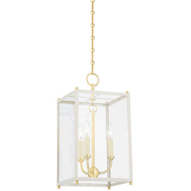 Hudson Valley Lighting Chaselton Lantern in Aged Brass MDS1200-AGB/OW