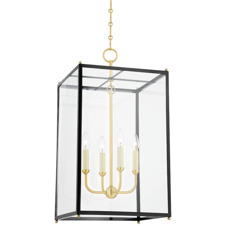 Hudson Valley Lighting Chaselton Lantern in Aged Brass MDS1201-AGB/DBL