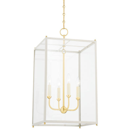 Hudson Valley Lighting Chaselton Lantern in Aged Brass MDS1201-AGB/OW