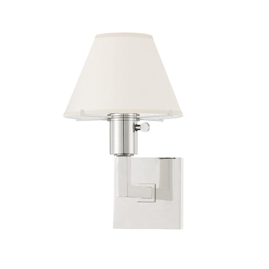 Hudson Valley Lighting Leeds Wall Sconce in Polished Nickel MDS130-PN