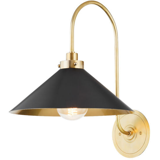 Hudson Valley Lighting Clivedon Wall Sconce in Aged Brass MDS1400-AGB/DB