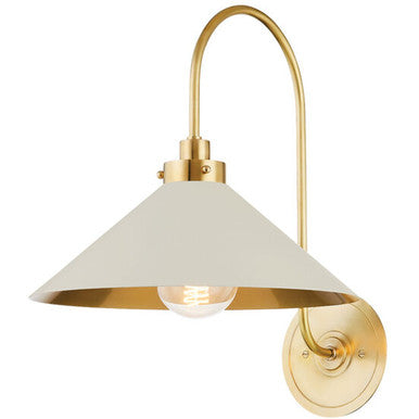 Hudson Valley Lighting Clivedon Wall Sconce in Aged Brass MDS1400-AGB/OW