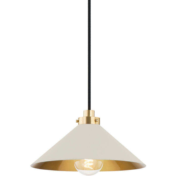 Hudson Valley Lighting Clivedon Pendant in Aged Brass MDS1401-AGB/OW