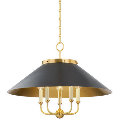 Hudson Valley Lighting Clivedon Chandelier in AGED BRASS/DISTRESSED BRONZE MDS1403-AGB/DB