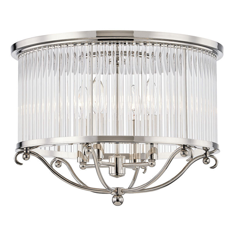 Hudson Valley Lighting Glass No.1 Semi Flush in Polished Nickel MDS201-PN