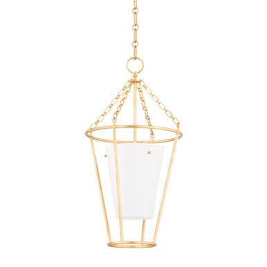 Hudson Valley Lighting Worchester Lantern in Vintage Gold Leaf MDS210-VGL