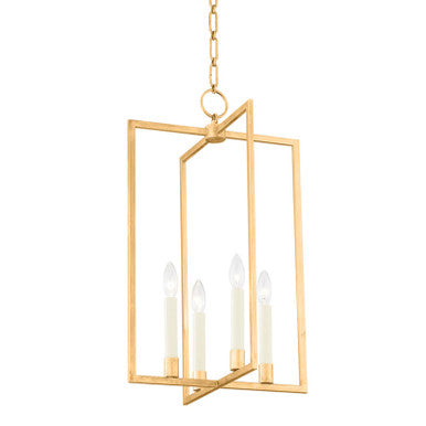 Hudson Valley Lighting Middleborough Lantern in Gold Leaf MDS421-GL