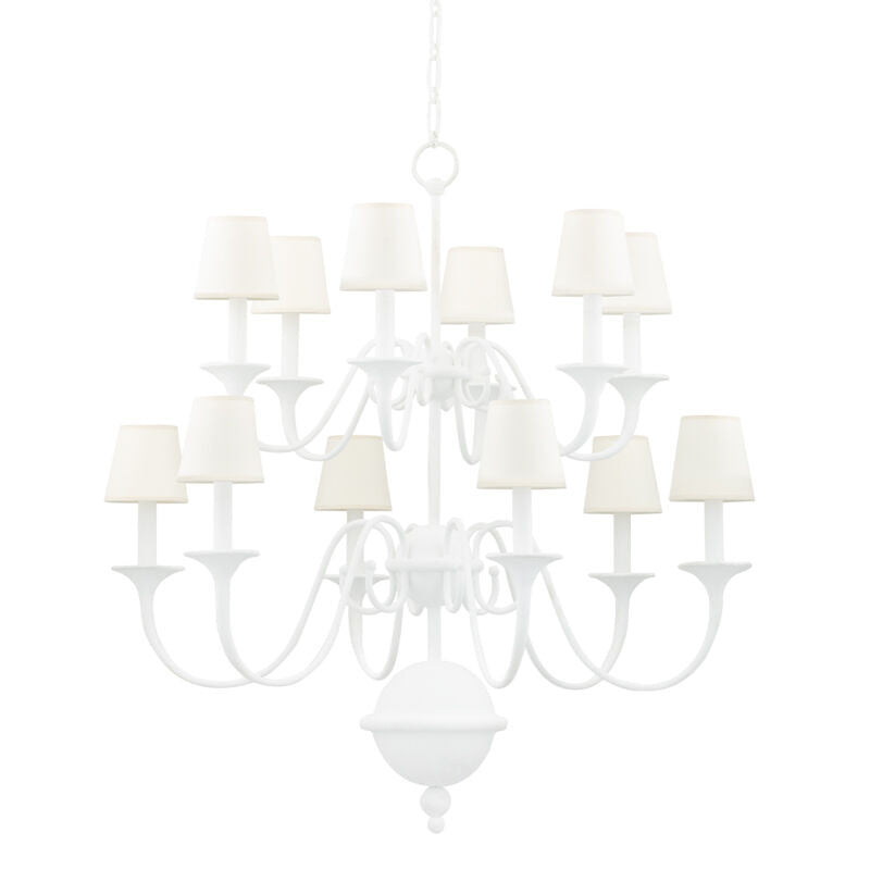 Hudson Valley Lighting Windsor Chandelier in White Plaster MDS433-WP