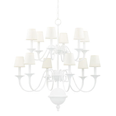 Hudson Valley Lighting Windsor Chandelier in White Plaster MDS433-WP