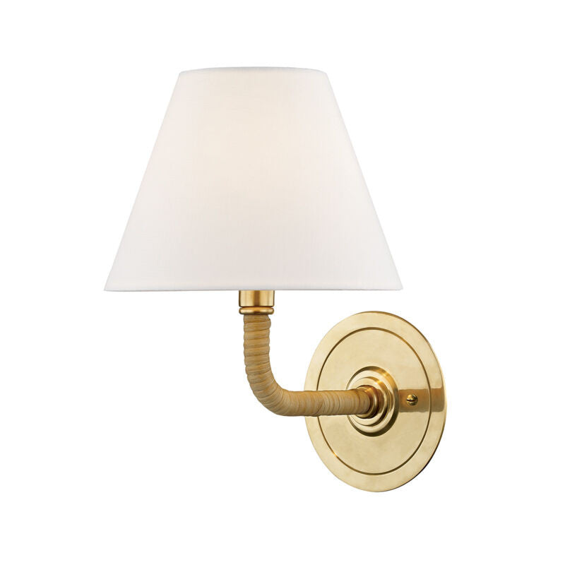 Hudson Valley Lighting Curves No.1 Wall Sconce in Aged Brass MDS500-AGB