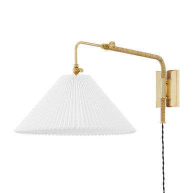 Hudson Valley Lighting Dorset Plug-In Sconce in Aged Brass MDS510-AGB