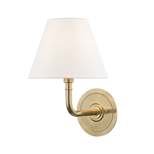 Hudson Valley Lighting Signature No.1 Wall Sconce in Aged Brass MDS600-AGB