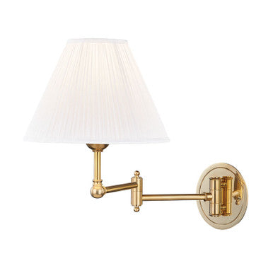 Hudson Valley Lighting Signature No.1 Wall Sconce in Aged Brass MDS603-AGB