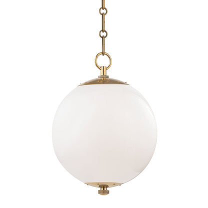 Hudson Valley Lighting Sphere No.1 Pendant in Aged Brass MDS700-AGB