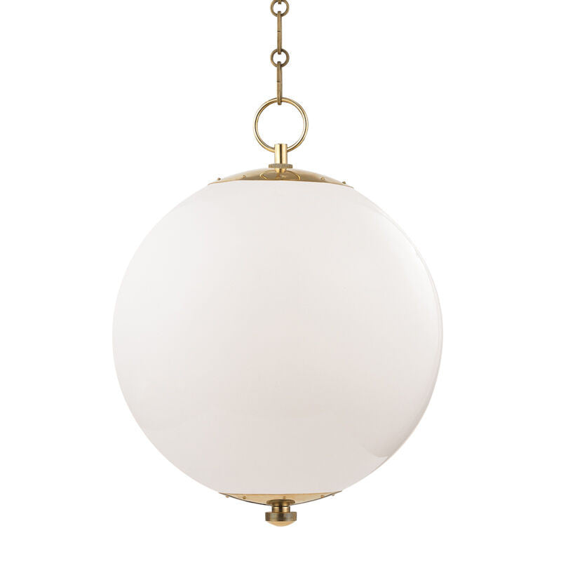 Hudson Valley Lighting Sphere No.1 Pendant in Aged Brass MDS701-AGB