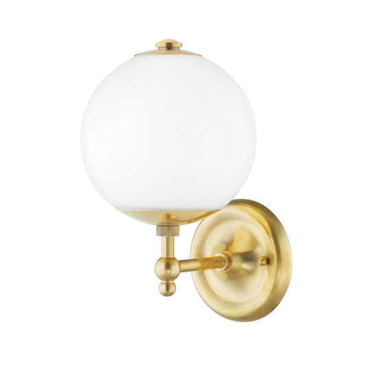 Hudson Valley Lighting Sphere No.1 Wall Sconce in Aged Brass MDS702-AGB