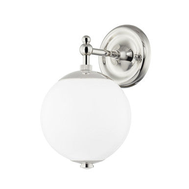 Hudson Valley Lighting Sphere No.1 Wall Sconce in Polished Nickel MDS702-PN