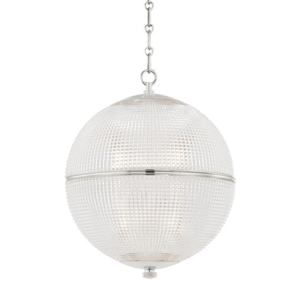 Hudson Valley Lighting Sphere No. 3 Pendant in Polished Nickel MDS801-PN