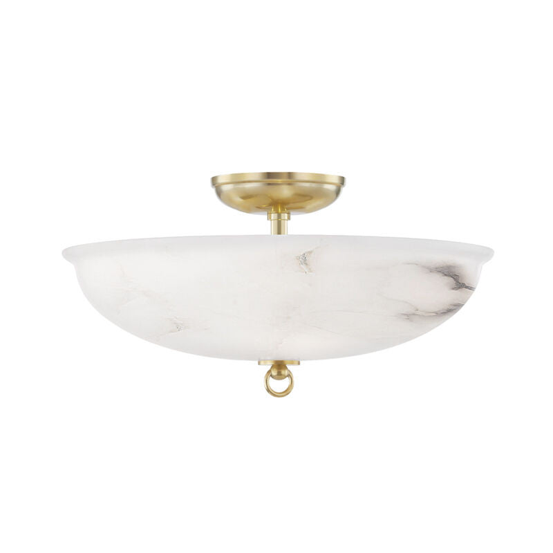 Hudson Valley Lighting Somerset Semi Flush in Aged Brass MDS810-AGB