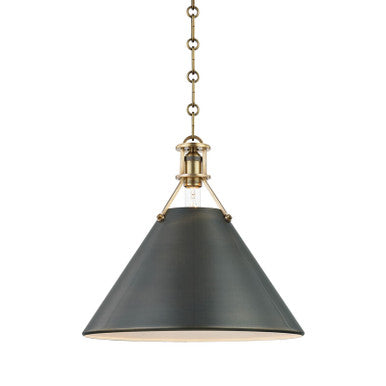 Hudson Valley Lighting Metal No. 2 Pendant in Aged/antique Distressed Bronze MDS952-ADB