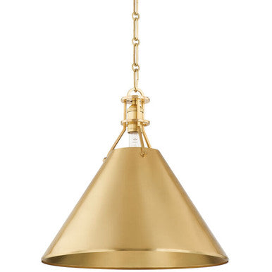 Hudson Valley Lighting Metal No. 2 Pendant in Aged Brass MDS952-AGB