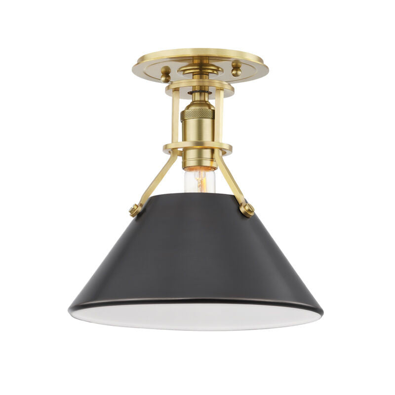 Hudson Valley Lighting Metal No. 2 Semi Flush in Aged/antique Distressed Bronze MDS954-ADB