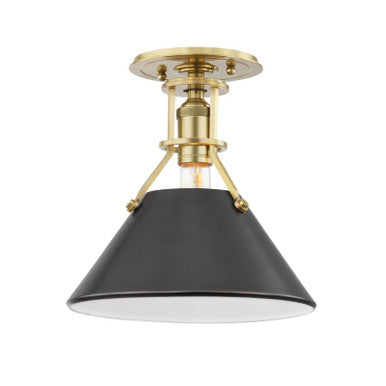 Hudson Valley Lighting Metal No. 2 Semi Flush in Aged/antique Distressed Bronze MDS954-ADB