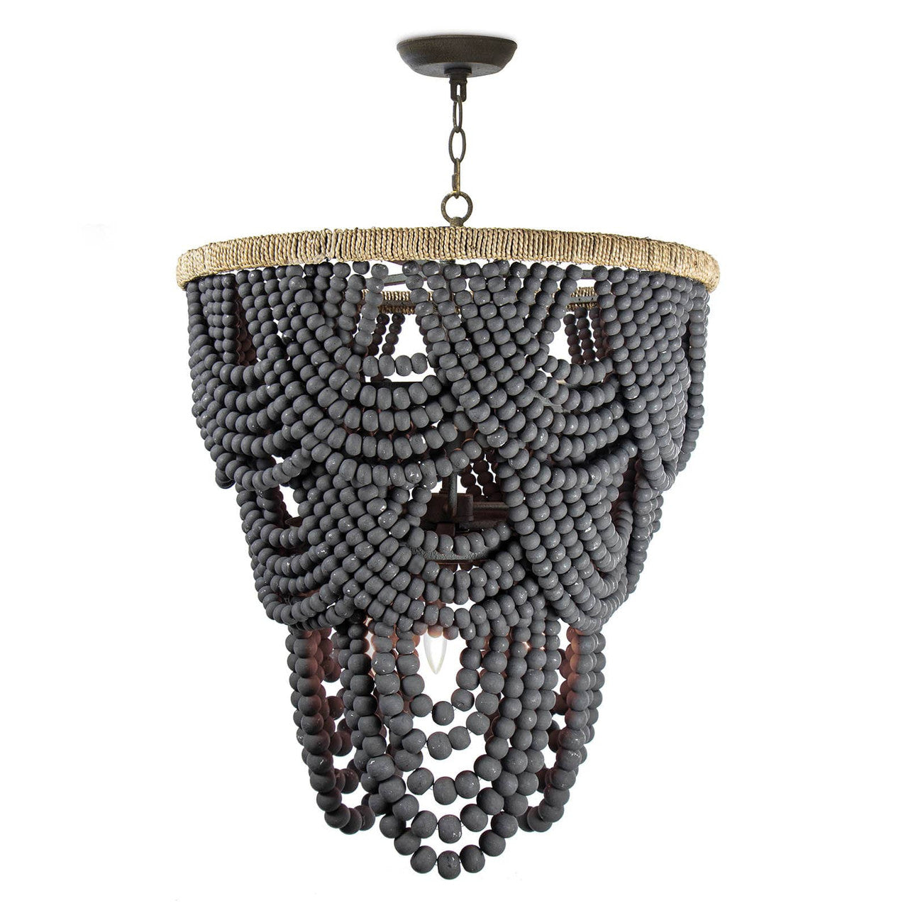 Regina Andrew Southern Living Lorelei Wood Bead Chandelier by Regina Andrew 16-1179GRY