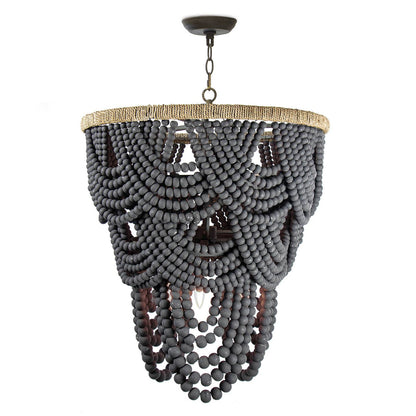 Regina Andrew Southern Living Lorelei Wood Bead Chandelier by Regina Andrew 16-1179GRY