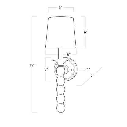 Regina Andrew Coastal Living Perennial Sconce (White) Designed By Regina Andrew 15-1117WT