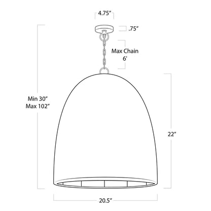 Regina Andrew Coastal Living Beehive Outdoor Chandelier Pendant Large in Natural By Regina Andrew 17-1002NAT