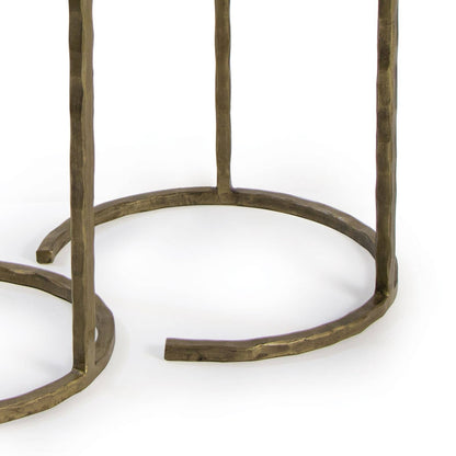 Regina Andrew Bone Veneer Nesting Tables in Brass 30-1007BRS