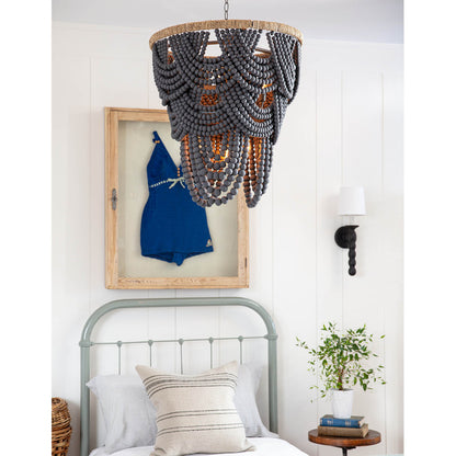 Regina Andrew Southern Living Lorelei Wood Bead Chandelier by Regina Andrew 16-1179GRY